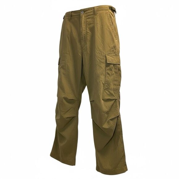 Abercrombie Fitch Pants Men L Khaki VTG 90s Y2K Paratrooper Baggy Cargo Wide Leg - Picture 1 of 15